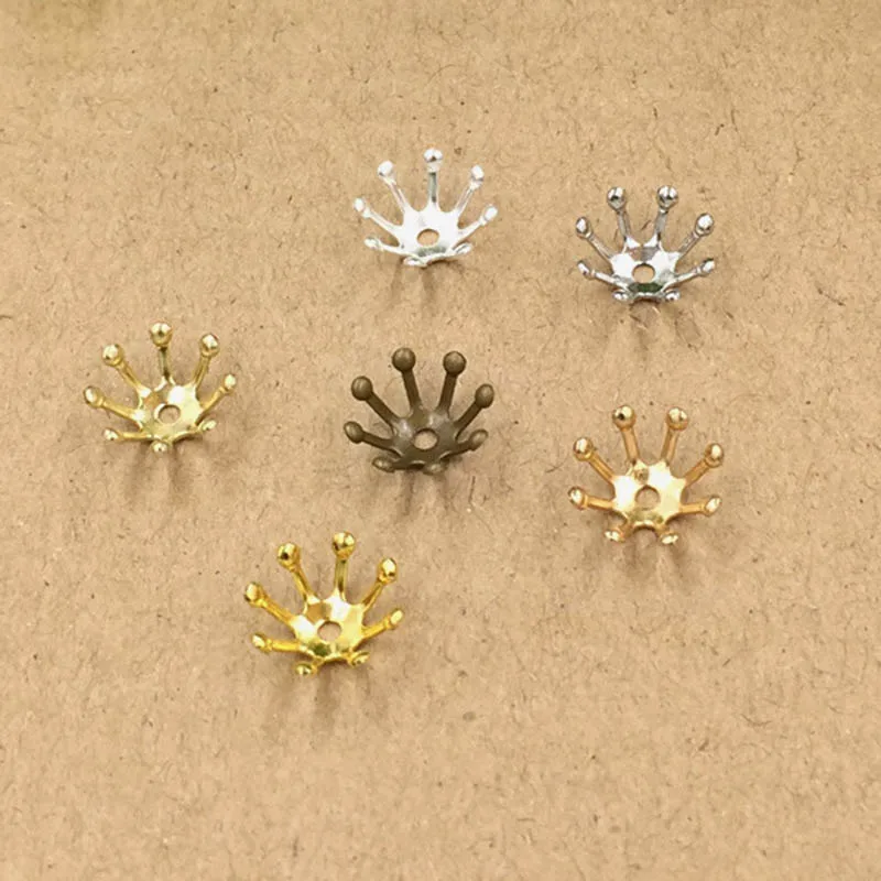 

100pcs 10mm Gold Silver Color Flower Claw Bead Caps For Diy Jewelry Making Loose Spacer Cap Needlework Diy Accessories Wholesale
