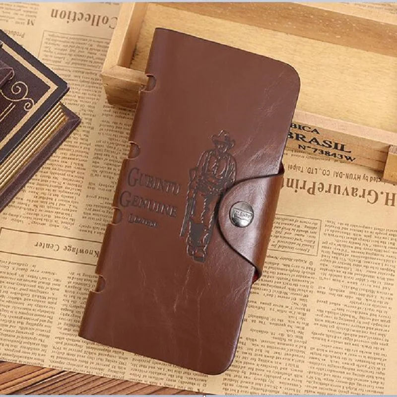 Fashion Retro Designer Men Wallets 3 Patterns Classic Hasp Casual Brown ID Credit Card Holders Purse Wallet For Gifts | Багаж и сумки