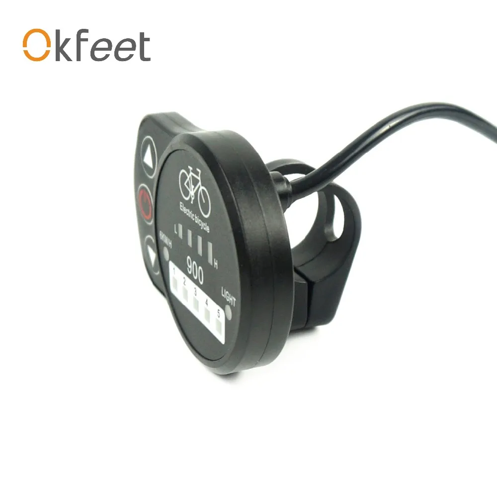 Светодиодный дисплей для электровелосипеда Okfeet KT 900s 900 36 В 48 светодиодный
