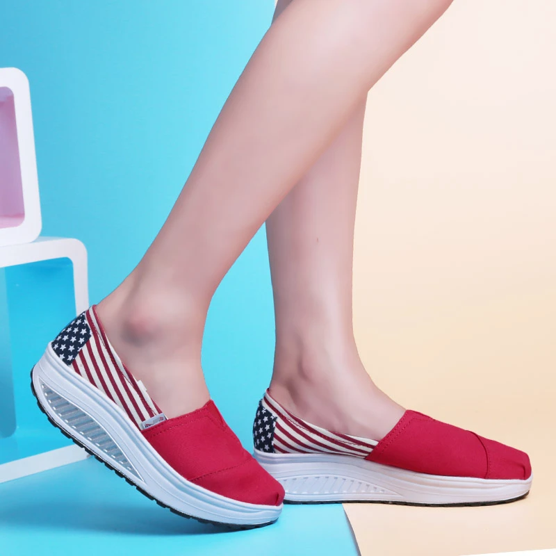BeckyWalk Женская Повседневная Удобная обувь на плоской подошве холщовые туфли без
