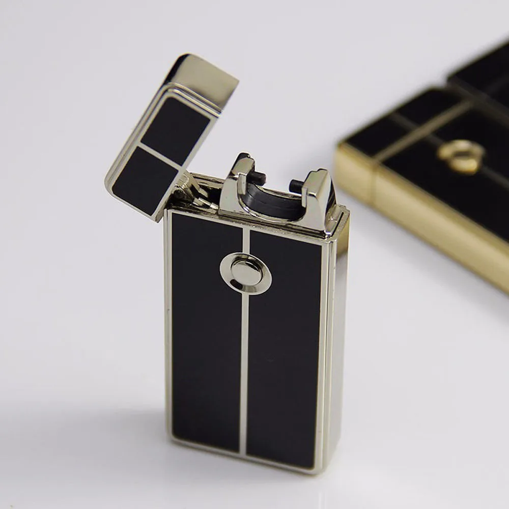 2018 Мужские Подарочные дуговые зажигалки Металлическая USB перезаряжаемая