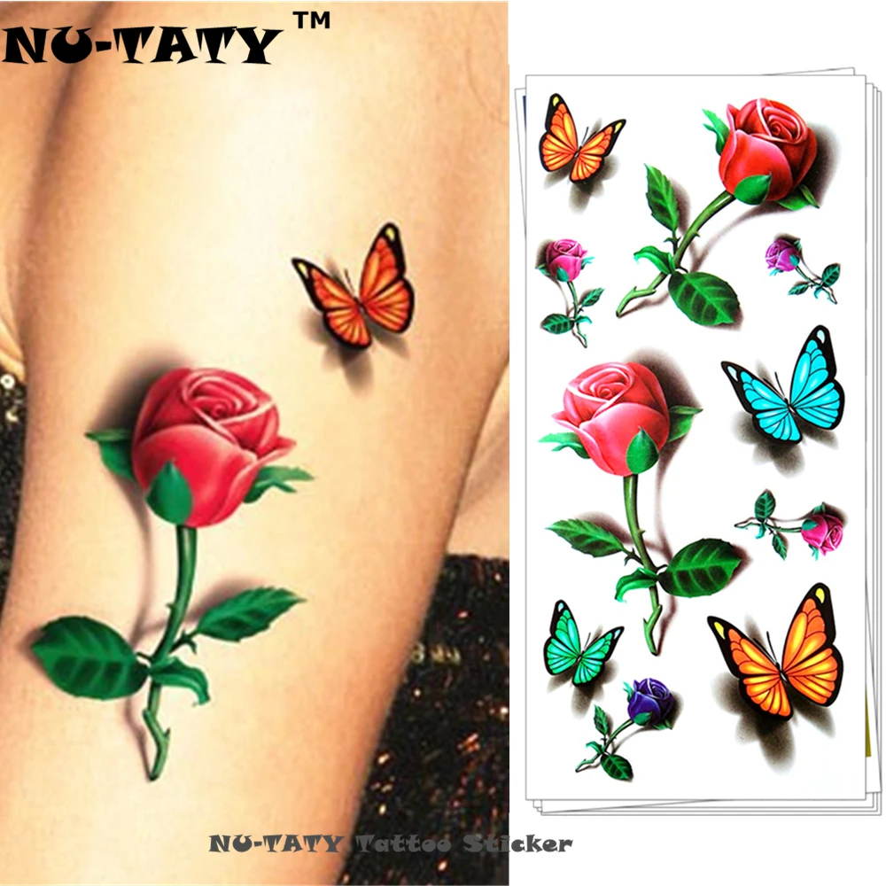 Nu-TATY My Dear Valentine 3d временная татуировка боди-арт флэш-стикер татуировки s 19*9 см