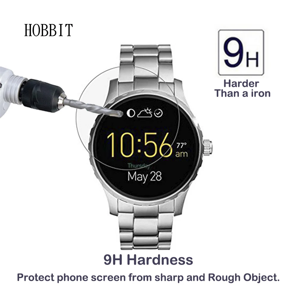 2 упаковки для Fossil Q Marshal 0 3 мм 2.5D 9H прозрачное закаленное стекло пленка Смарт часы
