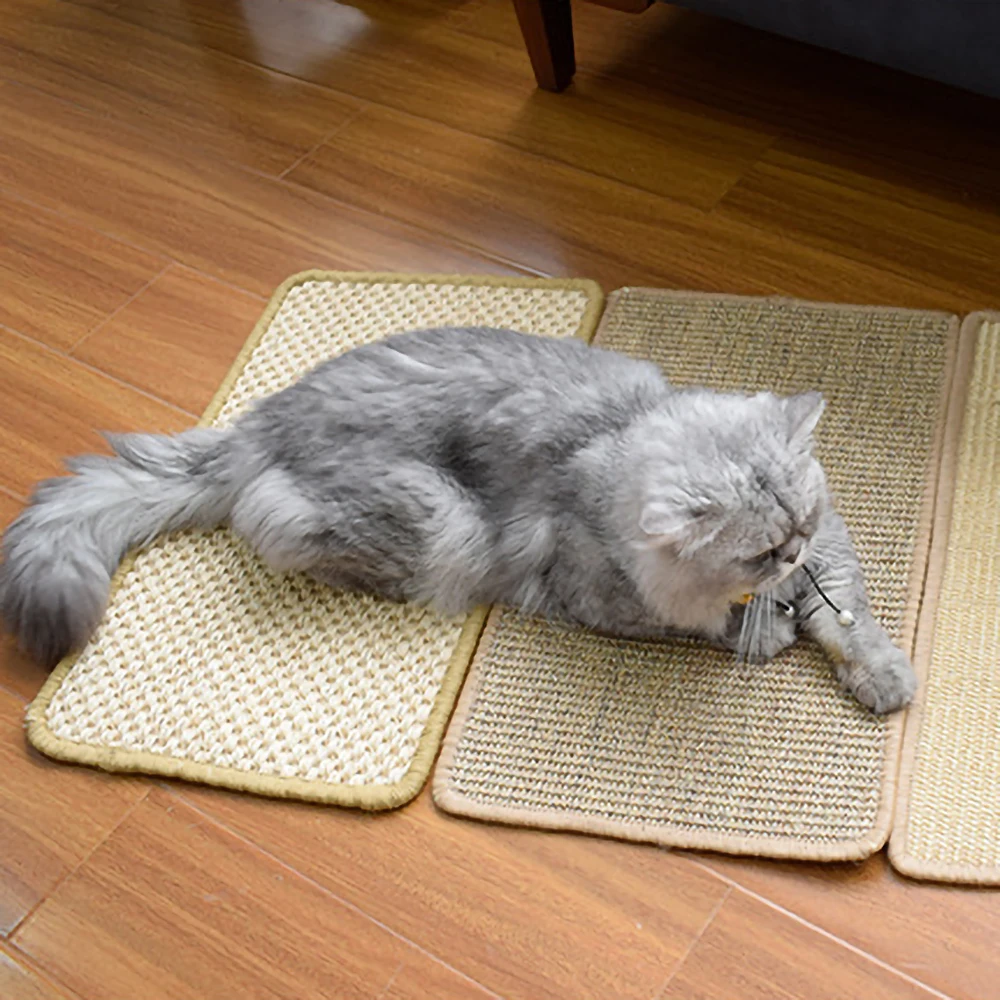 

Pet Cat Scratching Mat Natural Sisal Cat Mat Protection Play Scratcher Pad for Cats kitties 50 Different Color Delivery Randomly