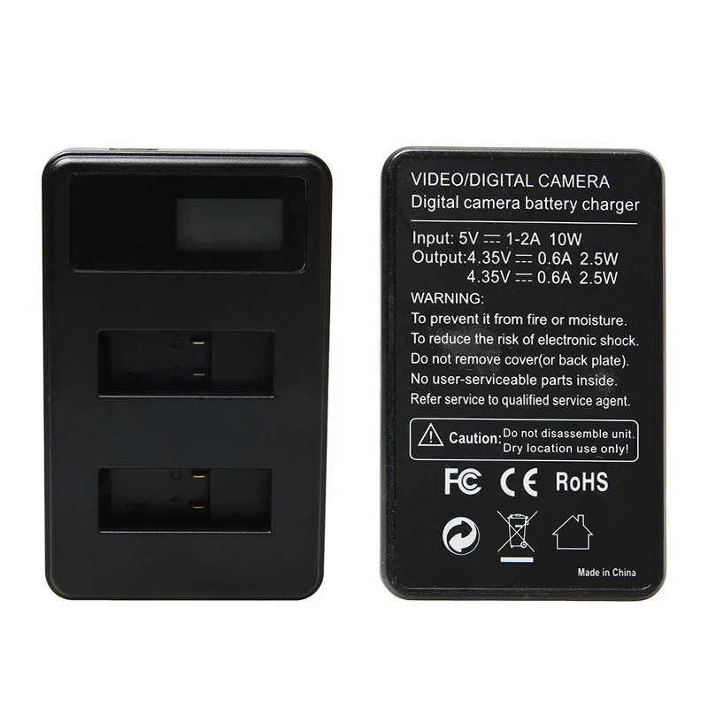 2 шт. Hero6 7 8 Hero 5 батареи+ ЖК-дисплей смарт-дисплей количество электричества зарядное устройство для GoPro Hero 7 5 6 черный Acceessories