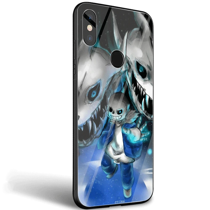 Стеклянный чехол Gerleek Undertale Sans для Xiaomi MI 8 9 Lite A1 A2 Redmi Note 5 6 7 Pro 6A 4X Pocophone F1