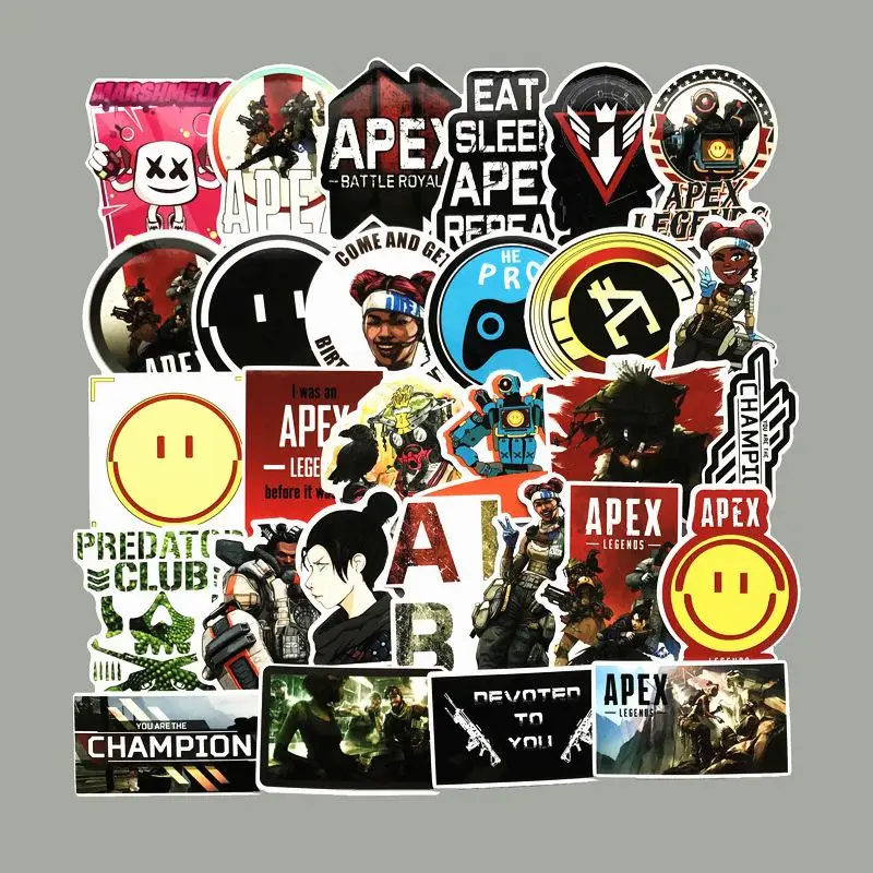 

68pc/Lot Graffiti Sticker Cool Apex Legends Game Sticker Guitar Motorcycle Skateboard Stitch Waterproof Brand Stickers Pegatinas