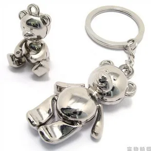 

2016 Small raccoon bear keychain key ring metal key chain