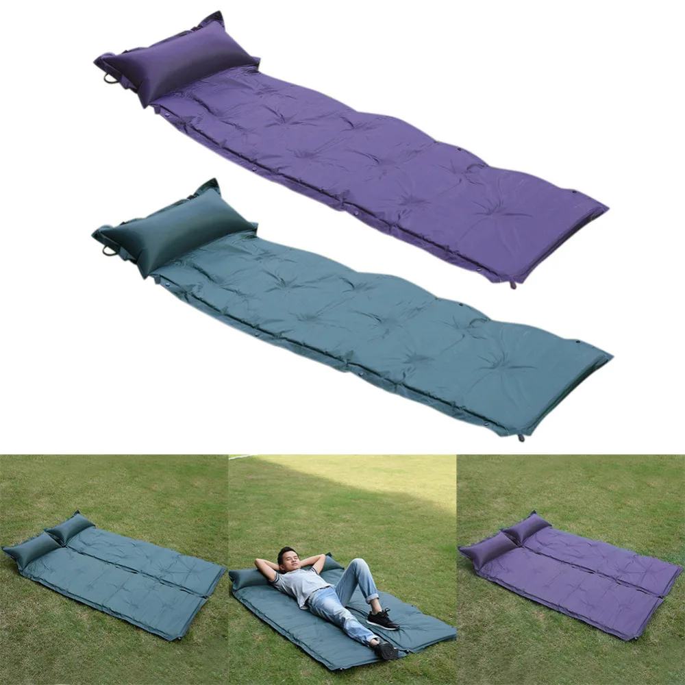 

High quality Outdoor Moisture-Proof Tent Sleeping Pad Camping Waterproof Polyester Mat Automatic Inflatable mattresses