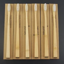 DR. PERFECT 6 шт. тонкая стильная деревянная зубная щетка бамбук новинка бамбуковая зубная щетка мягкая щетина бамбуковое волокно деревянная ручка