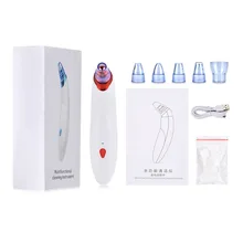 Прибор для удаления угрей, электрический прибор для чистки пор в носу, 5 головок, вакуумный всасывающий очиститель для лица, пилинг для пор, уход за кожей