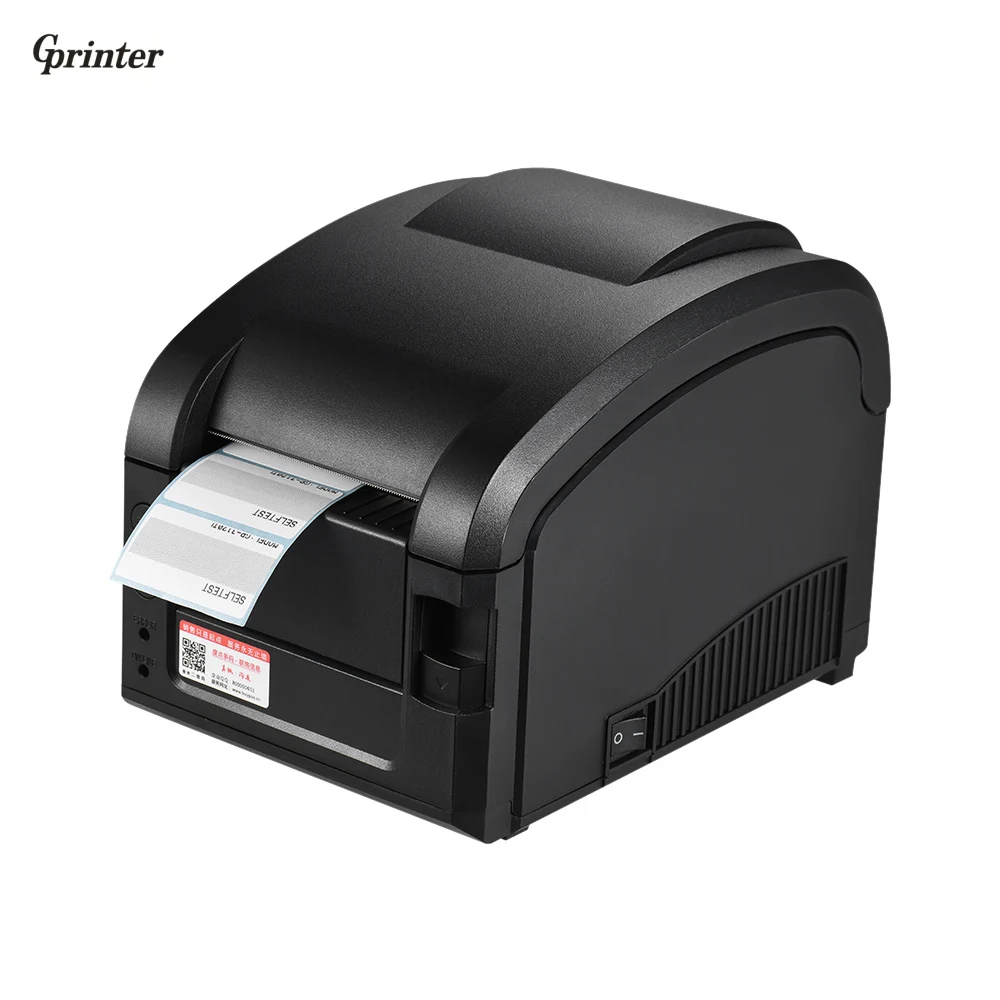 الحرارية طابعة لاصق ملصق الباركود التسمية الجرافيك طابعة عالية السرعة 23-80mm عرض الطباعة ل USB POS الكمبيوتر