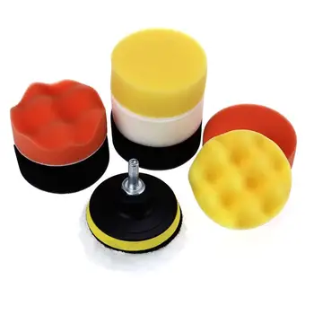

10PCS 3 Inch Compound Drill Buffing Sponge Pads Kit For Car Sanding Polishing Sealing Glaze Waxing Wool Foam Pad Buffing