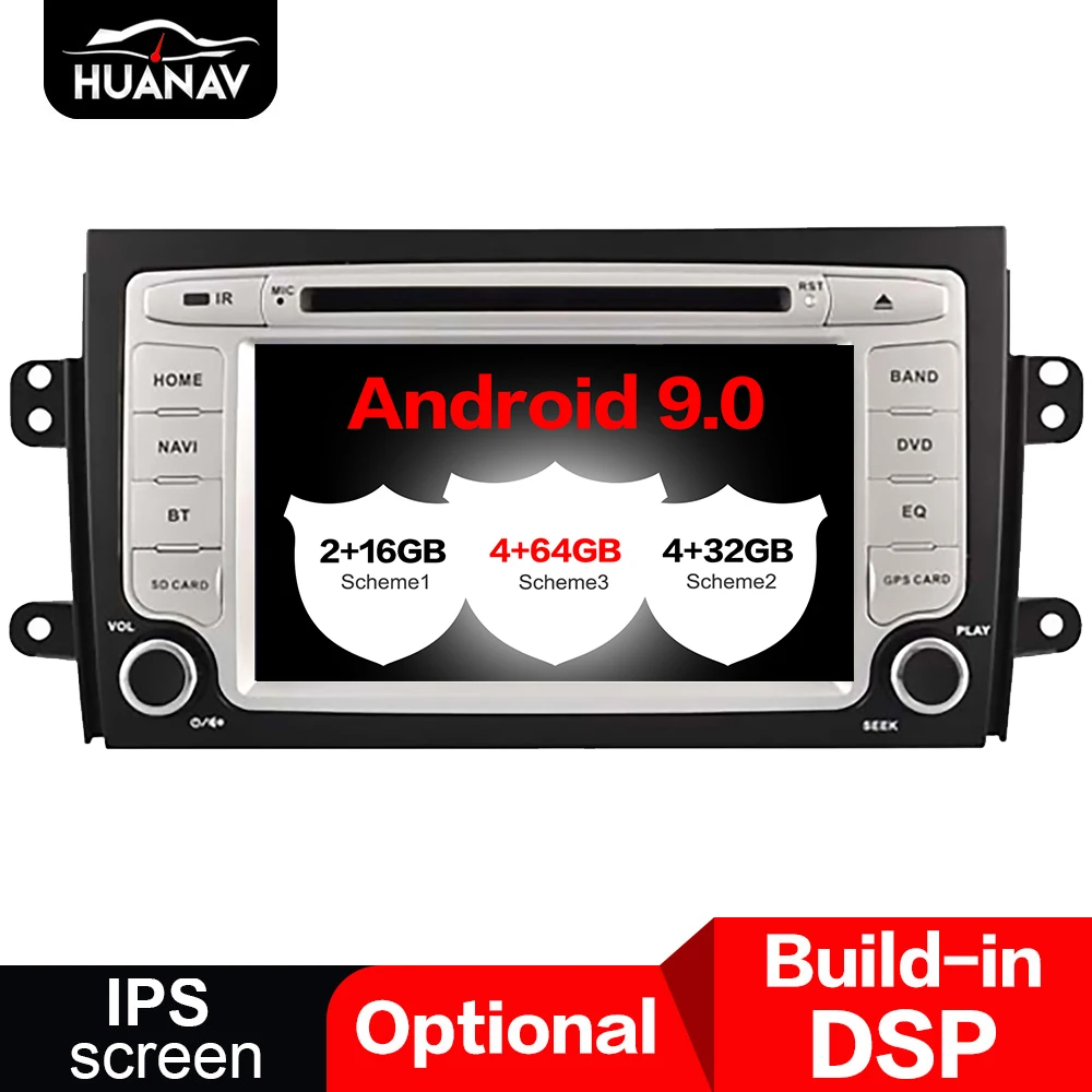 

DSP Android 9,0 автомобильный DVD плеер GPS навигация для Suzuki SX4 2006-2012 автомобильный Головной блок мультимедиа авто радио плеер рекордер