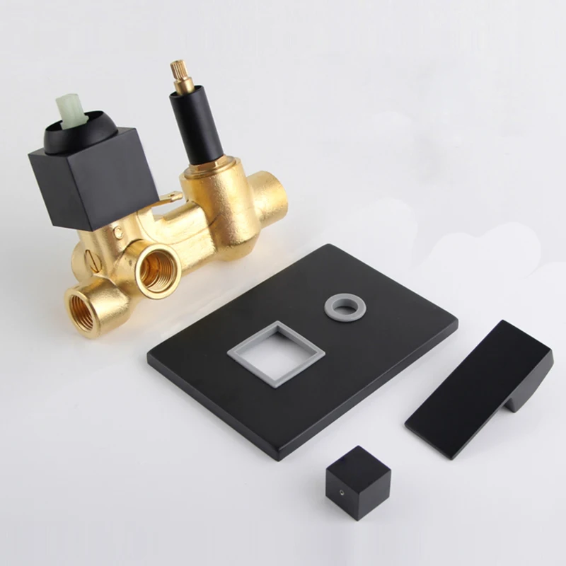  BAKALA Single Handle Black One Two Three Function Solid Brass Wall Mount Shower Mixer Control Valve