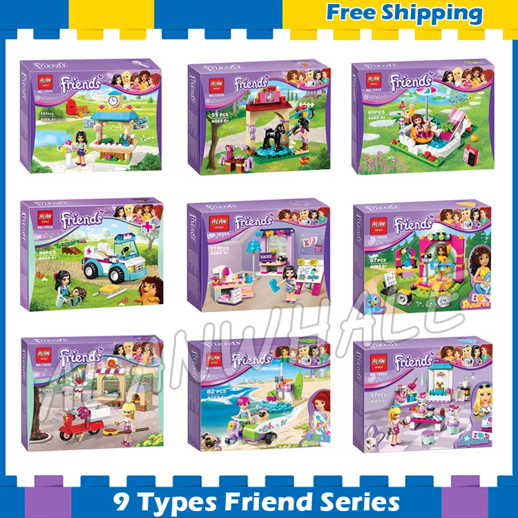 

9types 10534 Friends Series Animals Stephanie Mia Olivia Andrea Model Building Blocks Girls Toys Gifts Set Compatible With Lego