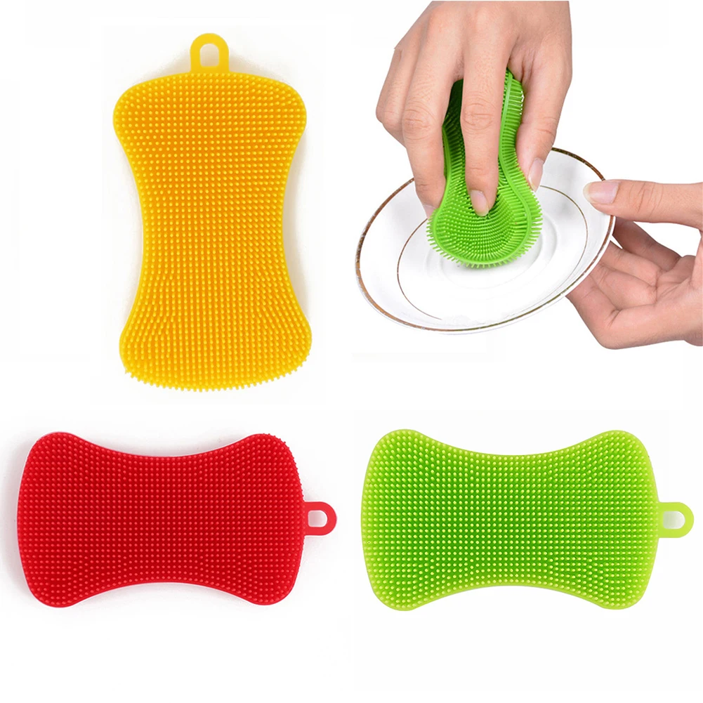 Wholesale Magic Silicone Cleaning Brushes Dish Bowl Scouring Pad Pot