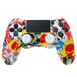 OCDAY противоскользящие многоцветный Силиконовый чехол + 2 Thumbsticks Захваты для PS4 Pro тонкий контроллер Z07