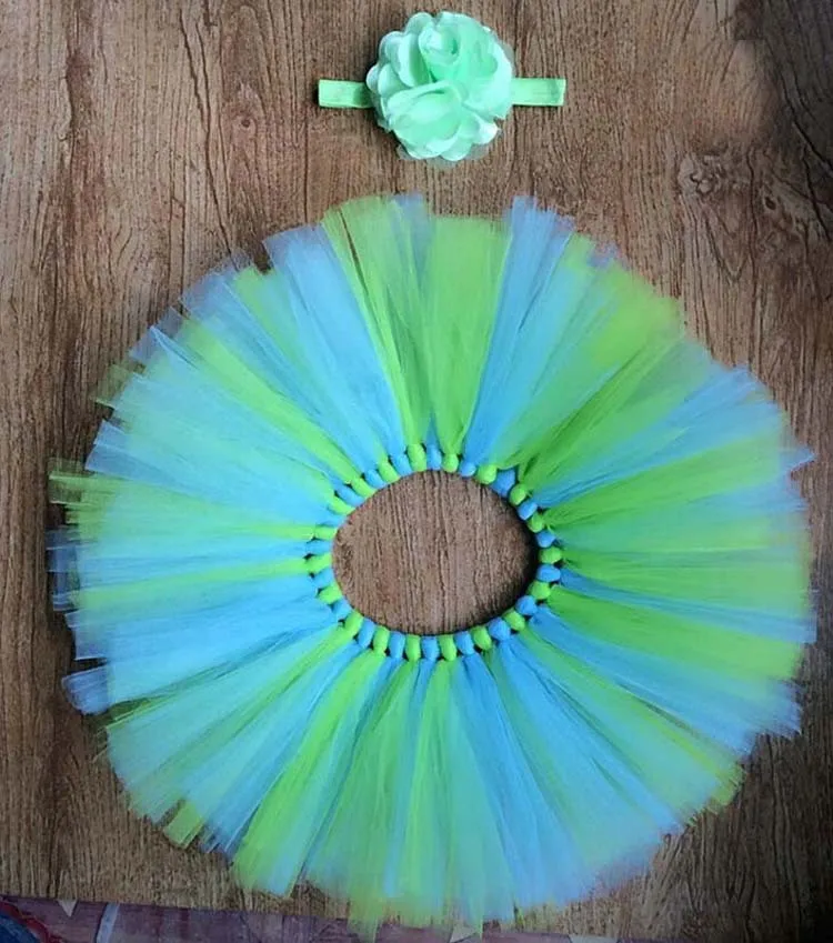 

Multicolor Baby Tutu Skirts Girls Fluffy Tulle Pettiskirts Tutus with Flower Headband Set Newborn Birthday Party Skirt Clothes