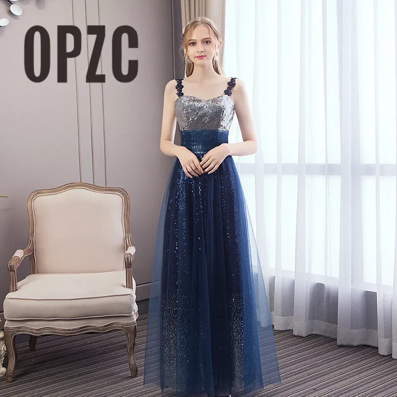 

Navy Blue Sexy V-Neck backless A Line Long Evening Dress Party Elegant Floor-length Party Prom Dress Vestido De Festa Prom Gowns