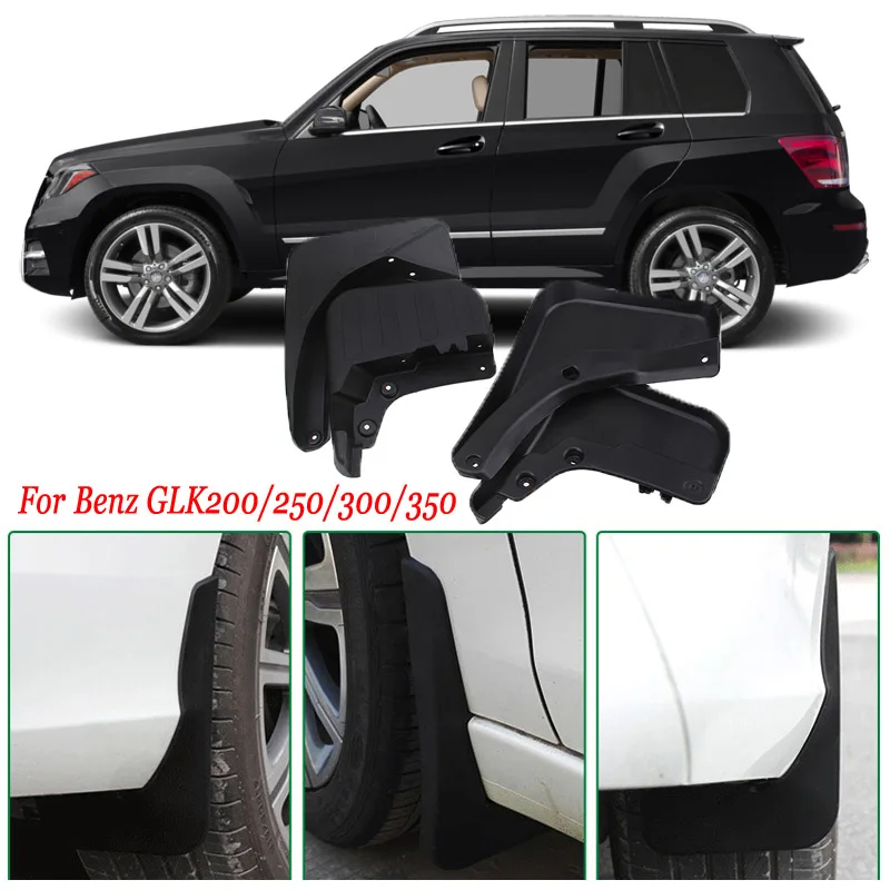 

4pcs Premium Heavy Duty Molded Splash Mud Flaps Guards Fenders For Benz GLK200/GLK250/GLK300/GLK350