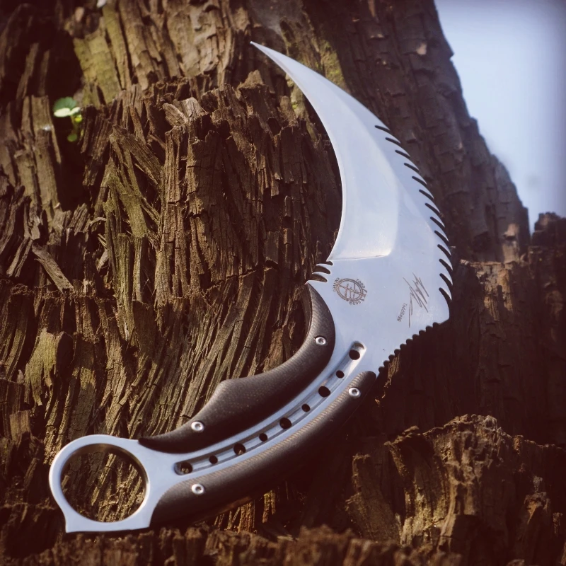 HS инструменты Военный нож Karambit с фиксированным лезвием, тактический нож для выживания с ножом Kydex для охоты на открытом воздухе, кемпинга