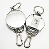 New Retractable Pull Key Ring ID Badge Lanyard Name Tag Card Holder Recoil Reel Belt Clip Metal Housing Metal Covers ► Photo 1/3