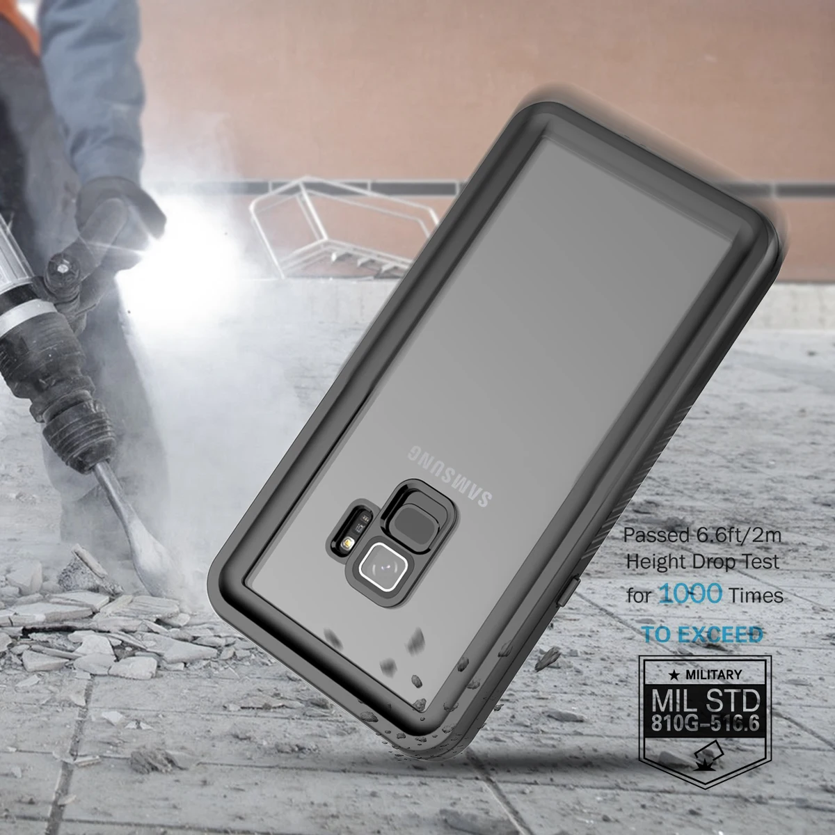 CASEWIN Водонепроницаемый мобильного телефона Чехлы для samsung Galaxy S9 чехол 360 градусов защиты пыле Встроенная чехол для Galaxy S9