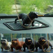 Украшение для автомобиля, собаки из смолы, бульдога, Креативный интерьер автомобиля, модная Имитация, собачья кукла, аксессуары для интерьера, украшения, собака-Изгой