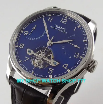 43mm PARNIS 2016 new fashion blue dial Automatic Self Wind mechanical movement men watches High quality