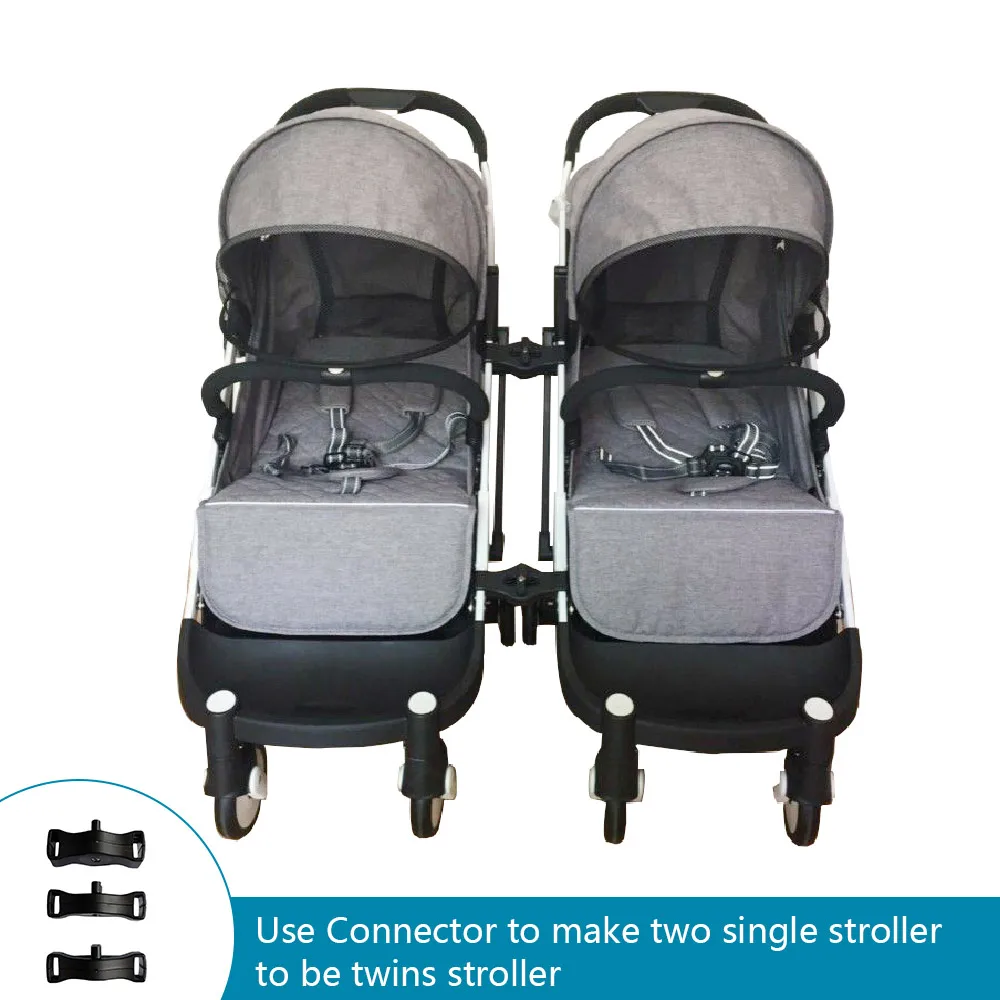 Оригинальная коляска для близнецов Yoyaplus, поставляется с разъемом, две одиночные коляски могут быть раздельны и соединены вместе с зонтиком, коляска для близнецов
