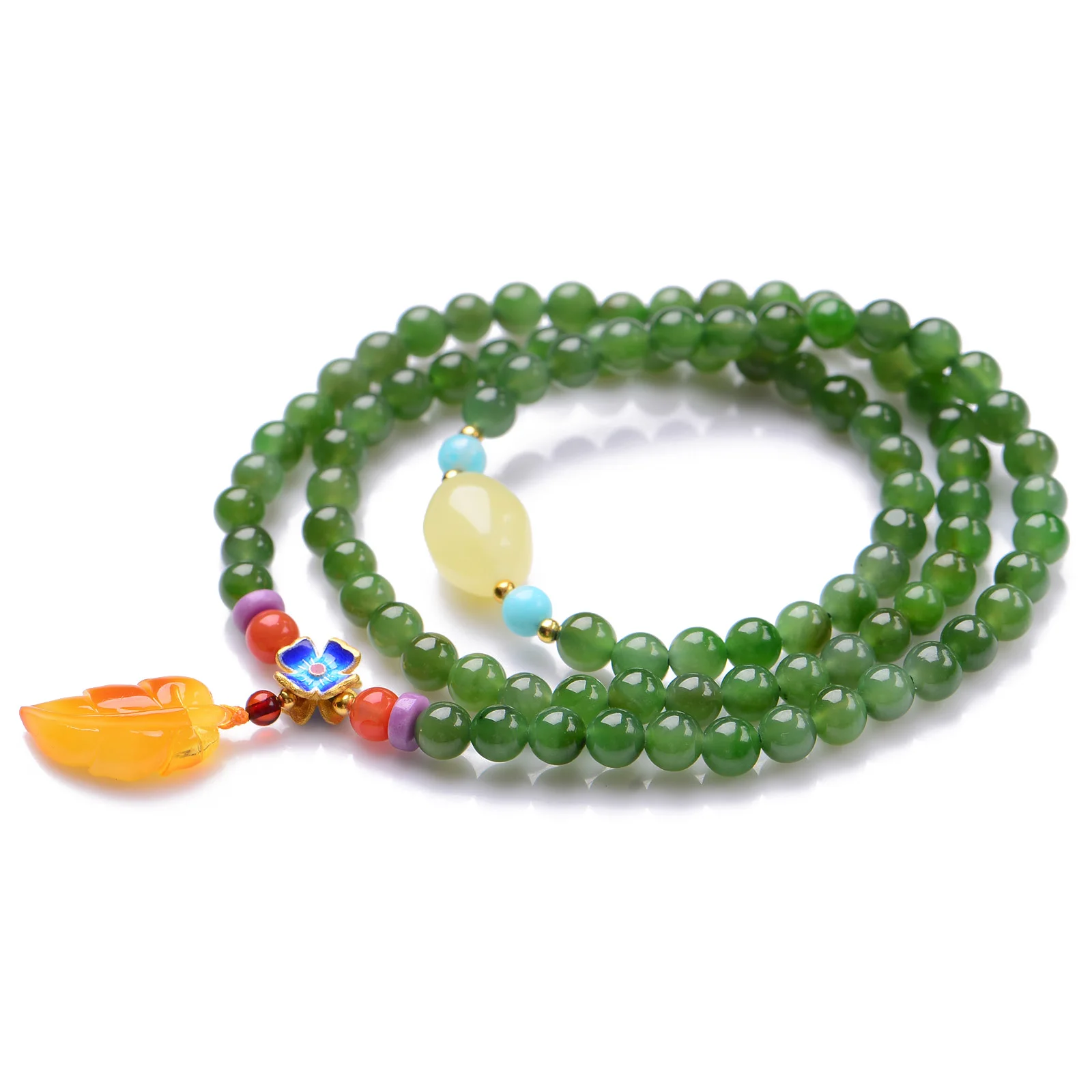 

Handmade Authentic Green Crystal Beads Bracelets 5mm