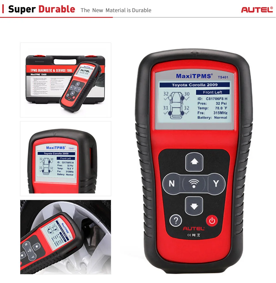 AUTEL MaxiTPMS TS401 TPMS OBD2 автомобильный программируемый шиномонтажный датчик активатор декодер код ридер автомобильный диагностический инструмент