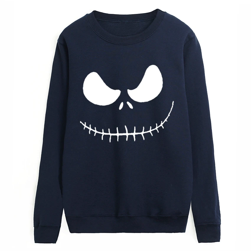 Femme harajuku casual brand clothing New arrival Jack Skellington Women pullovers Evil Smile hoodies autumn kpop sweatshirt