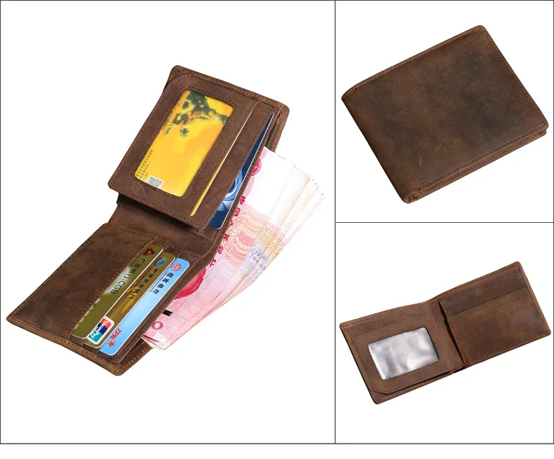 Men genuine leather wallet 14