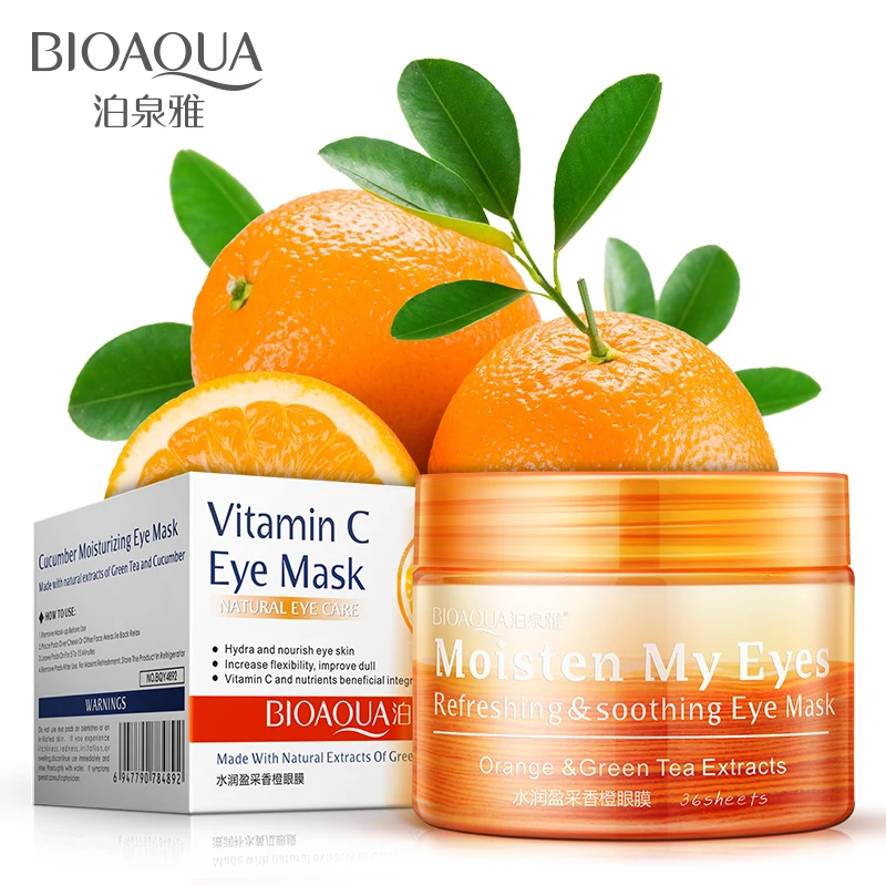 

BIOAQUA 36 Sheets/Bottle Moisturizing Ageless Under Eye Dark Circle Remover Orange Eye Mask Black Eye Patch