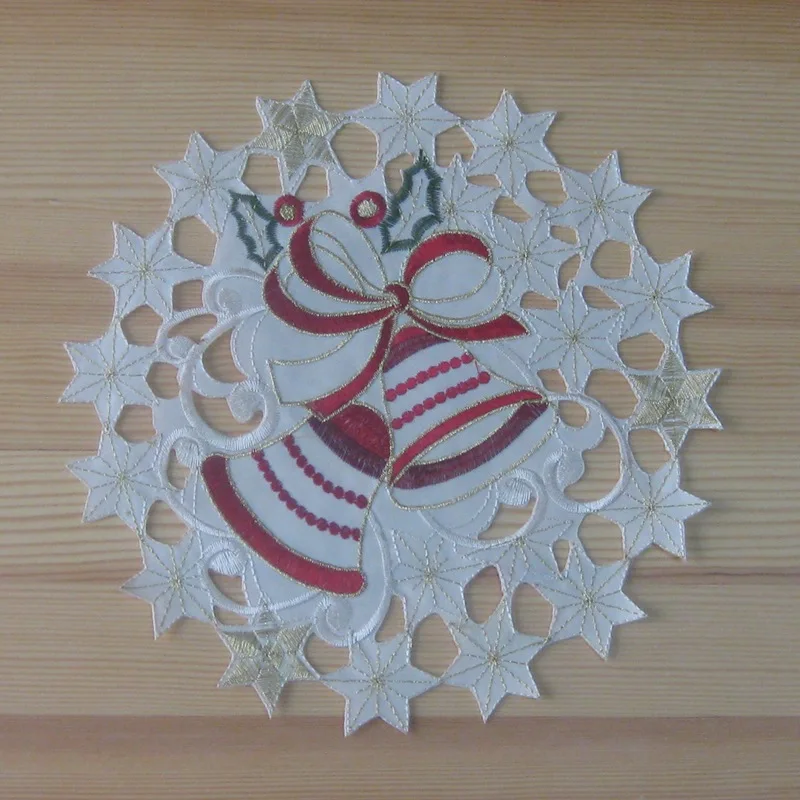 Vezon для рождества элегантный коврик с вышивкой скатерть вышитая крестиком льняная Рождественская скатерть - Цвет: star