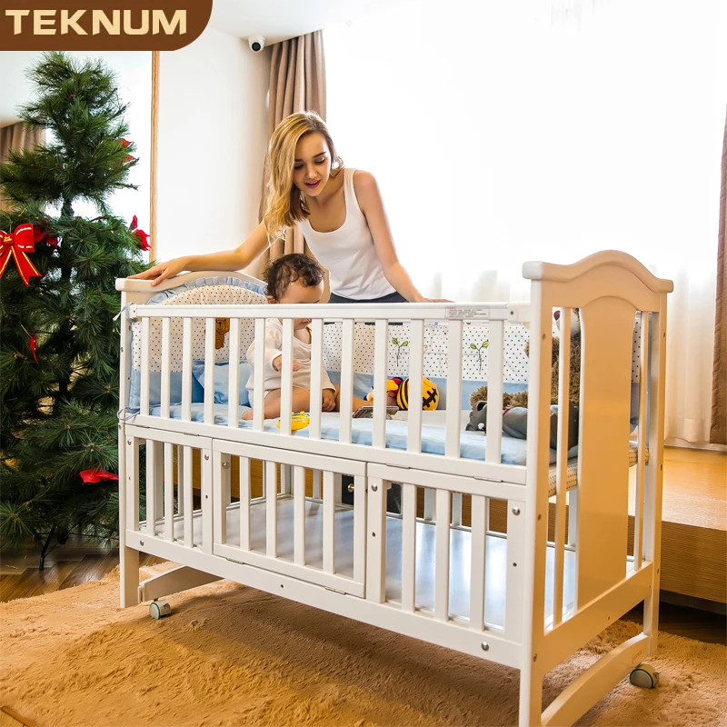 Детские кроватки многофункциональная однотонная колыбель складная кровать