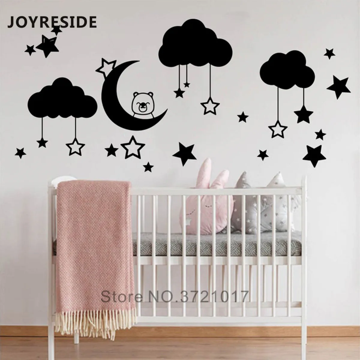 Swinno Adhesivo decorativo para pared de habitación infantil diseño de nubes