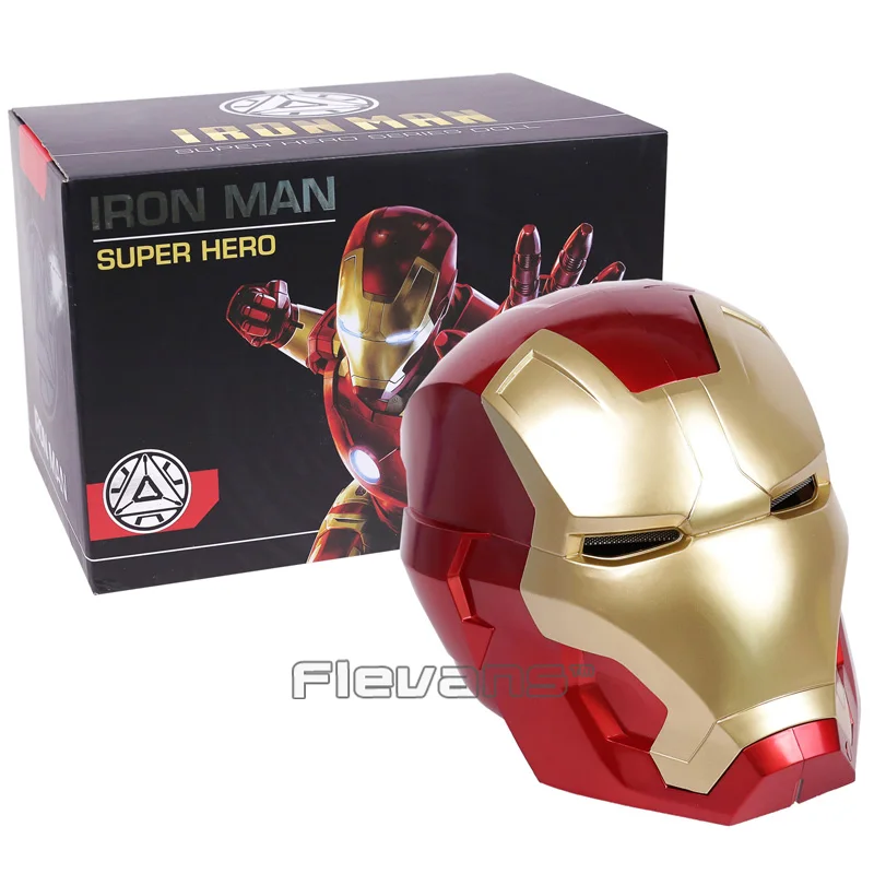 

Iron Man Adult Motorcycle Helmet Cosplay Mask Touch Sensing Mask with LED Light Collectible Model Toy 1:1 High Quality