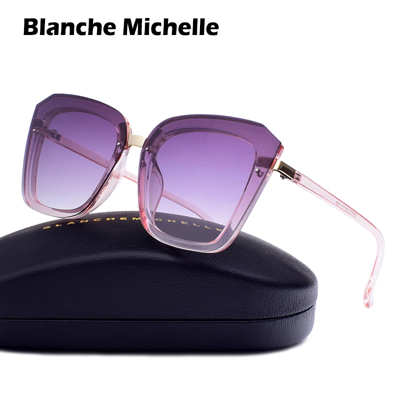 

Blanche Michelle 2018 Oversized Square Polarized sunglasses Women UV400 Brand Designer sunglass Luxury sun glasses with box