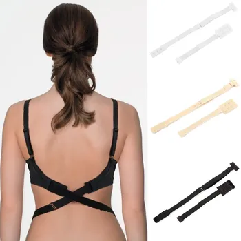 

New 2pc Women Sexy Smart Adjustable Low Back Backless Bra Strap Adapter Extender Hook Underwear Accessories