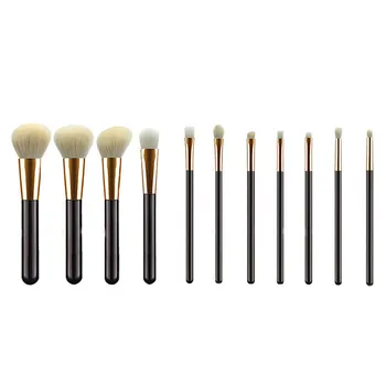 

11 Pcs Makeup Brush Goat Hair Eye Shadow Cosmetics Blending Brush Bag Tool Makeup Brushes set Professional Eye shadow W10