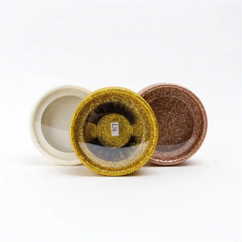 

Seashine 10 Round Boxes Glitter Eyelash Extension Mink Eyelashes Extension False Eyelash Extension 3D Mink Lash Box Eyelash Box