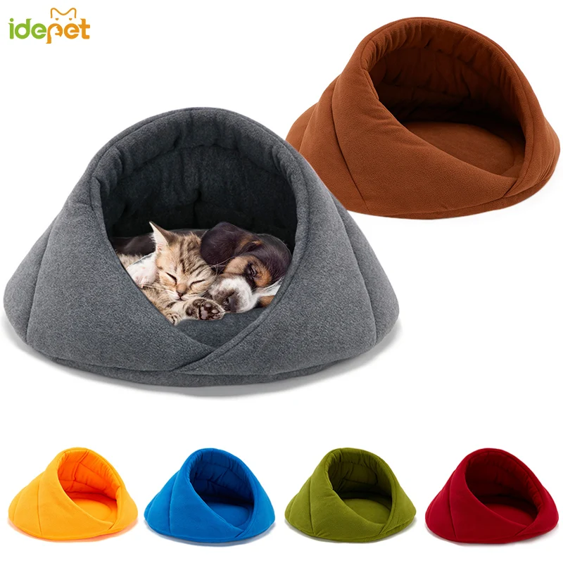 Kopen Winter Warm Hond Bed Hond Huis Zacht Geschikt Fleece Kat Hond Bed Huis voor Hond Kussen Kat Slaapzak nest Hoge Kwaliteit 10c4