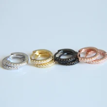 Романтические ювелирные изделия 10 мм крошечные мини-круглые 4 цвета Серебро 925 пробы серебряные серьги с зажимом