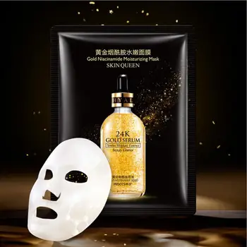 

10pcs/24k mask gold Niacinamide hydrating cleansing Mask anti wrinkle oil control shrink pores Beauty skin care
