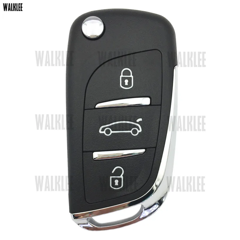 Online WALKLEE Upgrade Remote Key Suit for Peugeot Car 207 208 307 308 408 Partner Auto Keyless Entry (CE0536 ASK FSK Signal HU83 VA2)