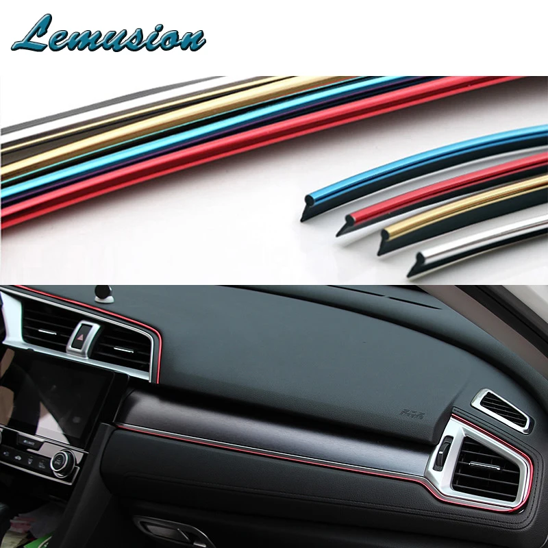 

Car-styling 1X Interior Sticker Decoration Strip 5M For Mercedes w203 w211 w204 Audi a4 b6 a6 c5 Nissan qashqai juke Accessories