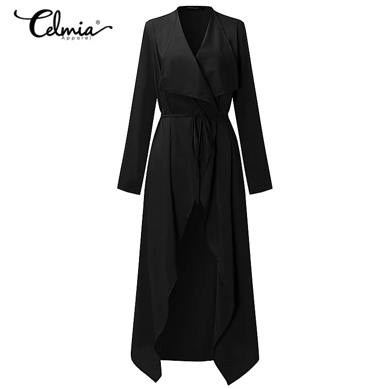 

Women Trench Coat Long Outerwear Autumn Belt Elegant Cardigan Thin Windbreaker Fashion Casual Coat Female Clothes S-3XL 6 Color